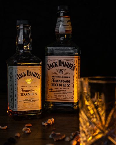 Jack Daniel's flessen in productfotografie