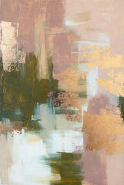 A golden glow between sage green and soft pink by Art & Soul Creations