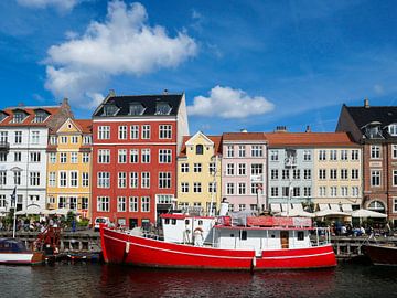 Nyhavn, Kopenhagen, Denemarken van Peet Romijn