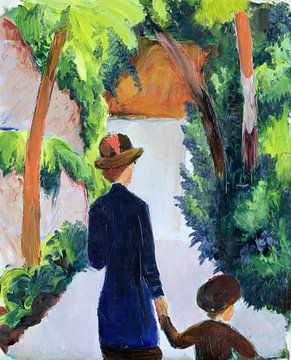 August Macke,Mother and child in the park