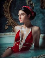 Lady in red
