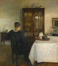 Die Frau des Künstlers in einem Interieur, Carl Holsøe