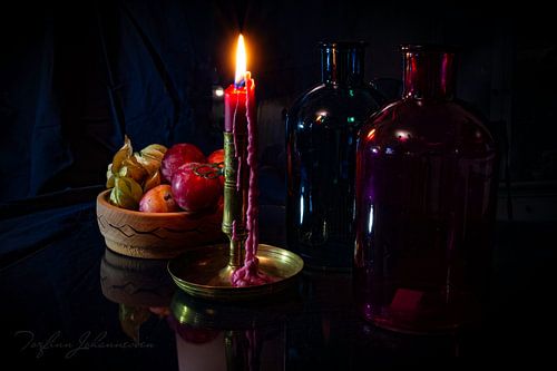Die Lampe der Nacht leuchtet