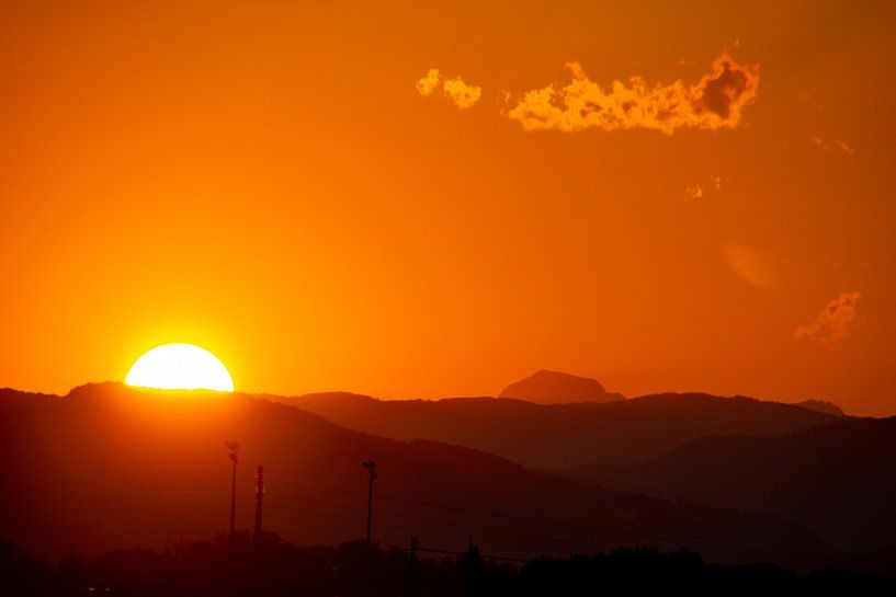 Zonsondergang in Toscane van Dennis Eckert