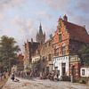A View In Delft - Adrianus Eversen