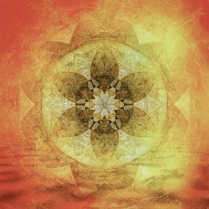 Mandala Sonnenuntergang am Meer