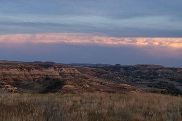 Coucher de soleil dans le parc national Theodore Roosevelt sur Get Framed Photography