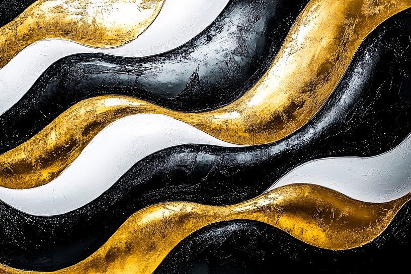 Abstrait luxueux avec noir et or par Imperial Art House