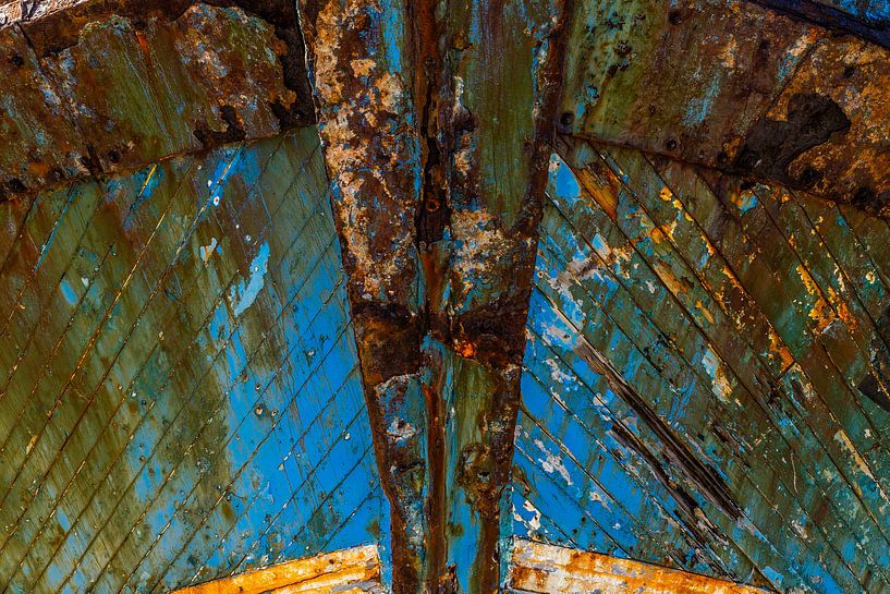Bow of weathered ship. by Axel Weidner