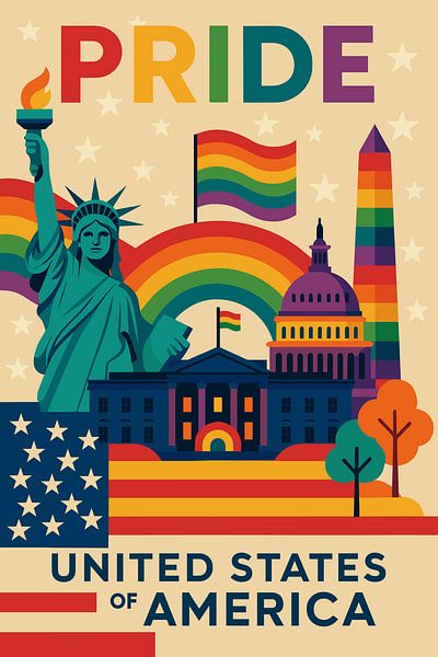 Trots Verenigde Staten van Amerika van Art Kingdom