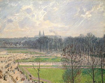 De tuin van de Tuileries op een Middag van de winter, Camille Pissarro