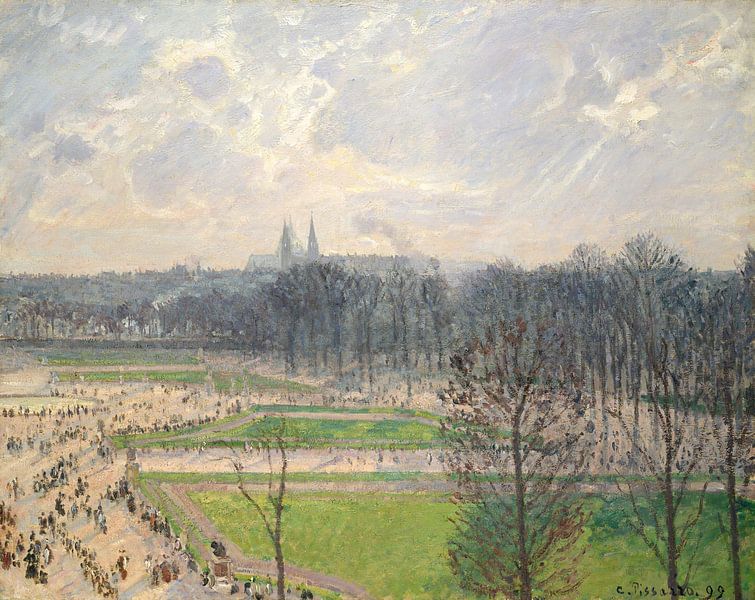 Le Jardin des Tuileries un après-midi d'hiver, Camille Pissarro par Des maîtres magistraux