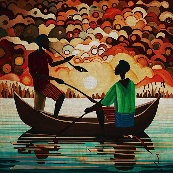 Pêcheurs au large des côtes africaines par Jan Keteleer