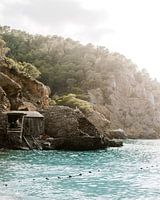 Ibiza |  Zonnige ochtend op een strand in Ibiza, Spanje