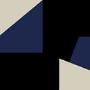 Abstracte Geometrische Vormen in Blauw, Zwart, Wit nr. 7 van Dina Dankers thumbnail