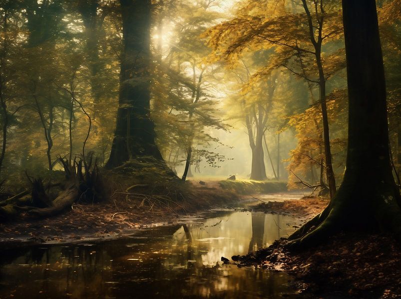 Herbstwald von fernlichtsicht