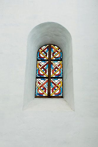 Kerk raam voor aan de muur