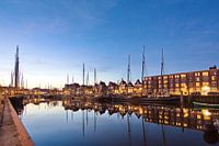 Harlingen, haven in de avond