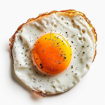 Gebakken ei "sunny side up" - voedsel fotografie