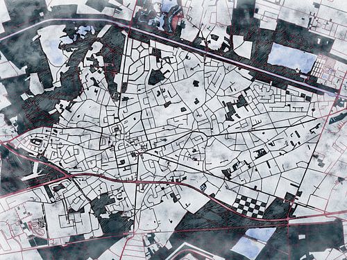 Carte de Lommel avec le style 'White Winter'
