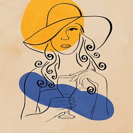 Woman with wine glass #2 by Tanja Udelhofen