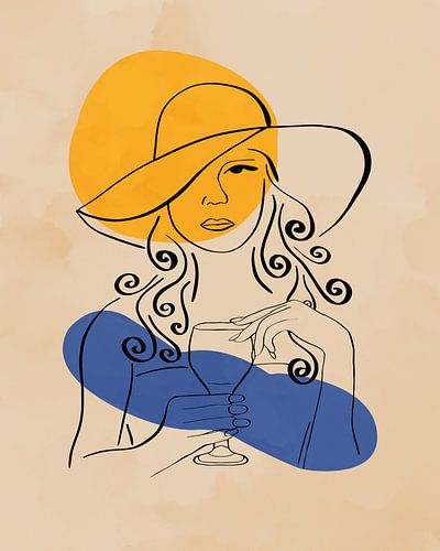 Vrouw met wijnglas #2