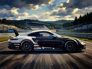 Lackierung des Porsche 911 GT3 R Rennwagens