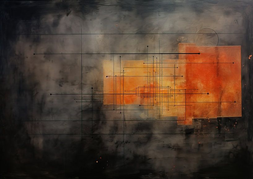 Abstrakt in Aquarell 89957 von Abstraktes Gemälde