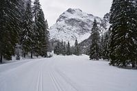 Langlaufen in een zijdal bij het Oostenrijkse dorp Pertisau
