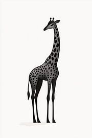 Girafe au design minimaliste sur Poster Art Shop