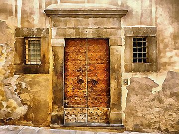 Vieille porte Cortona Toscane