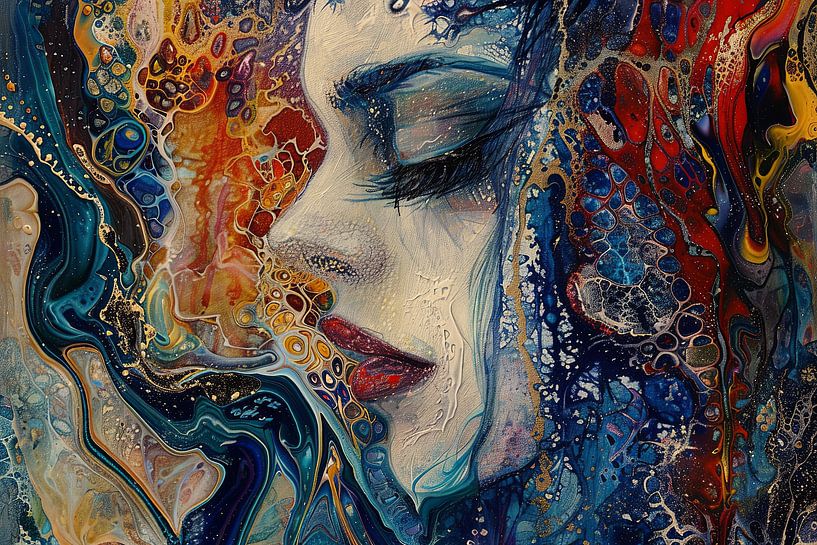 spiritual surrealist portrait by Egon Zitter