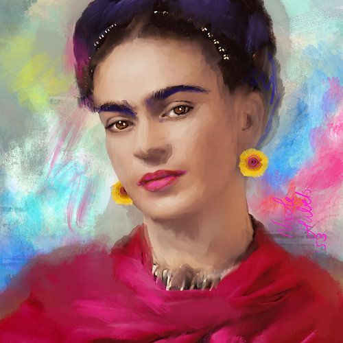 Frida self-portrait by Nicole Habets