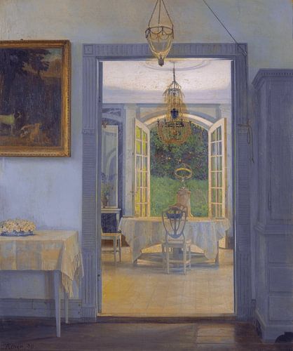 Georg Achen, Interieur met namiddagzon, 1905
