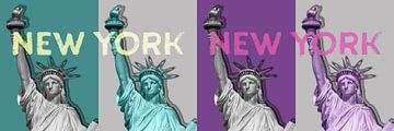 POP ART statue of liberty | New York New York | panorama van Melanie Viola