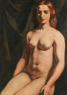 Emile Bernard - Zittend naakt (1925) van Peter Balan