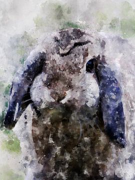 rabbit by Printed Artings