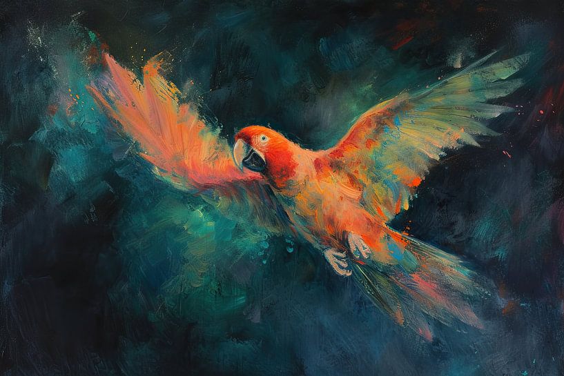 Colourful Parrot by Art Whims