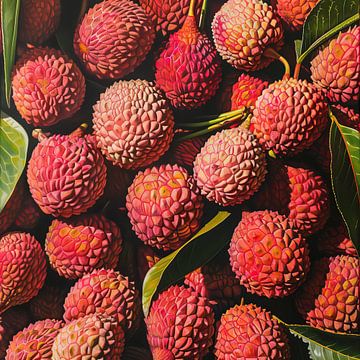 Peinture du litchi sur Blikvanger Schilderijen