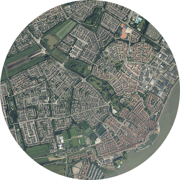 Luchtfoto van Volendam van Maps Are Art