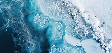 ijzig uitzicht op Scandinavië, winteridylle van fernlichtsicht