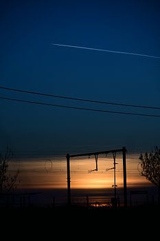 Railway lines in the Blue Twilight