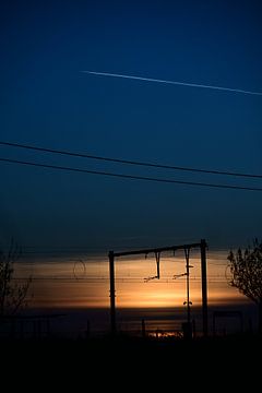 Railway lines in the Blue Twilight