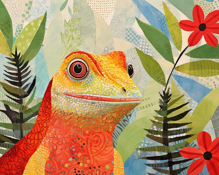Chameleon | Orange by Wonderful Art