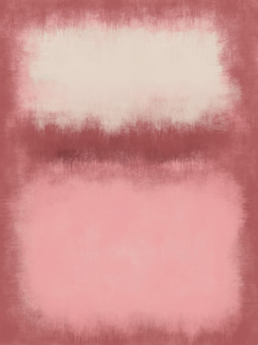 Abstract art in pink, white, red