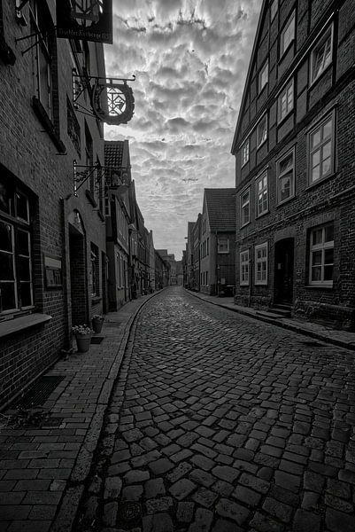 Oude binnenstad van Lauenburg, Elbe van Frank Heinz