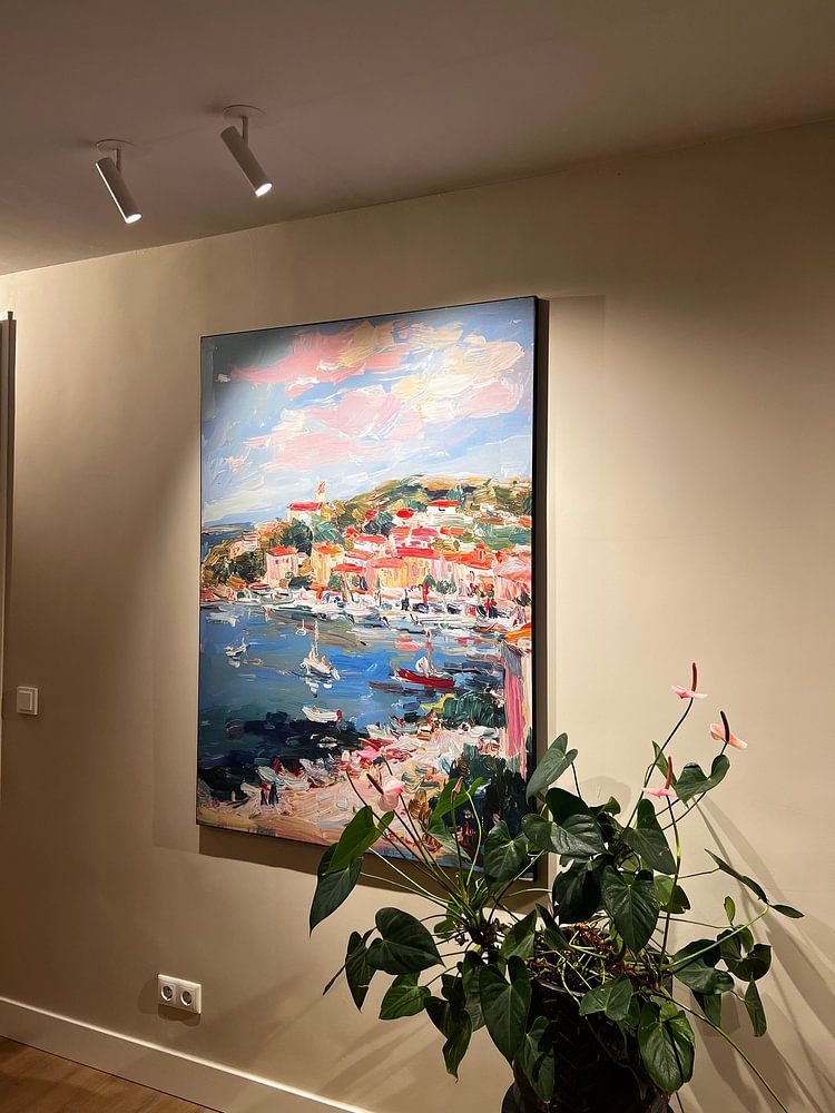 Saint-Tropez harbour pastel  by Niklas Maximilian 