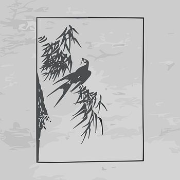 Swallow Among Bamboo Branches