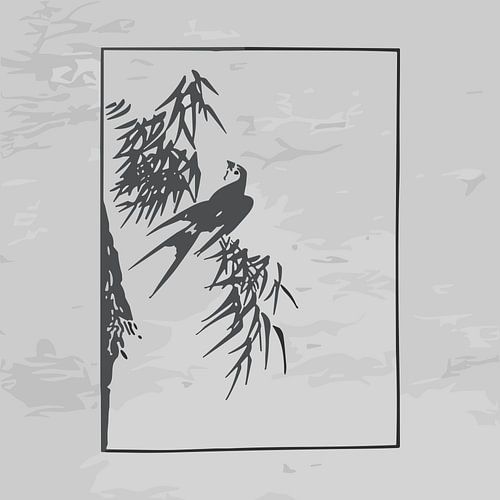 Swallow Among Bamboo Branches