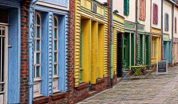 une rue joyeuse van Yvonne Blokland